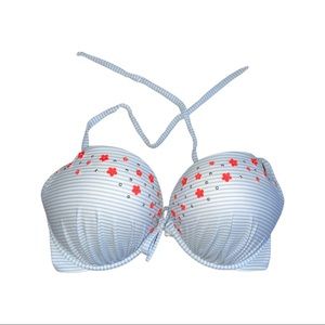 Victoria secret swim bombshell stripe bikini top 36dd